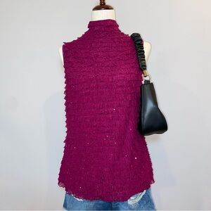 New Directions Magenta Sleeveless Tank Top